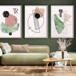 Arte geométrico con matices terrosos