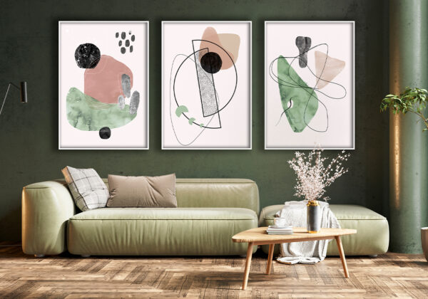 Arte geométrico con matices terrosos