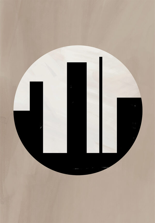 Arte minimalista en blanco y negro