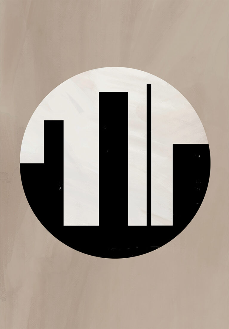 Arte minimalista en blanco y negro