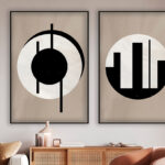Arte minimalista en blanco y negro