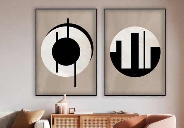 Arte minimalista en blanco y negro