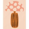 Ilustración abstracta de hongo con manchas