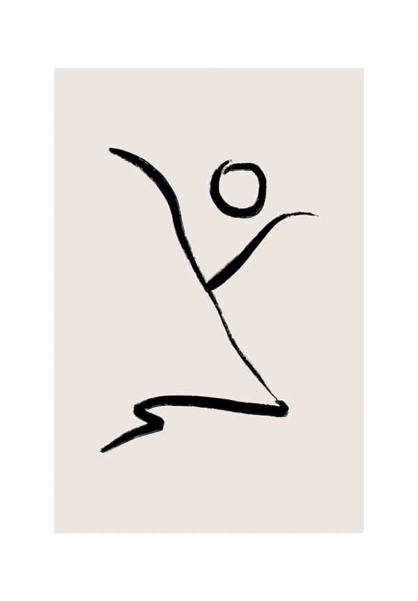 Arte minimalista en tinta con sensación de movimiento