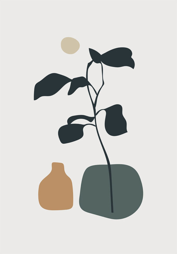 Ilustración minimalista de planta
