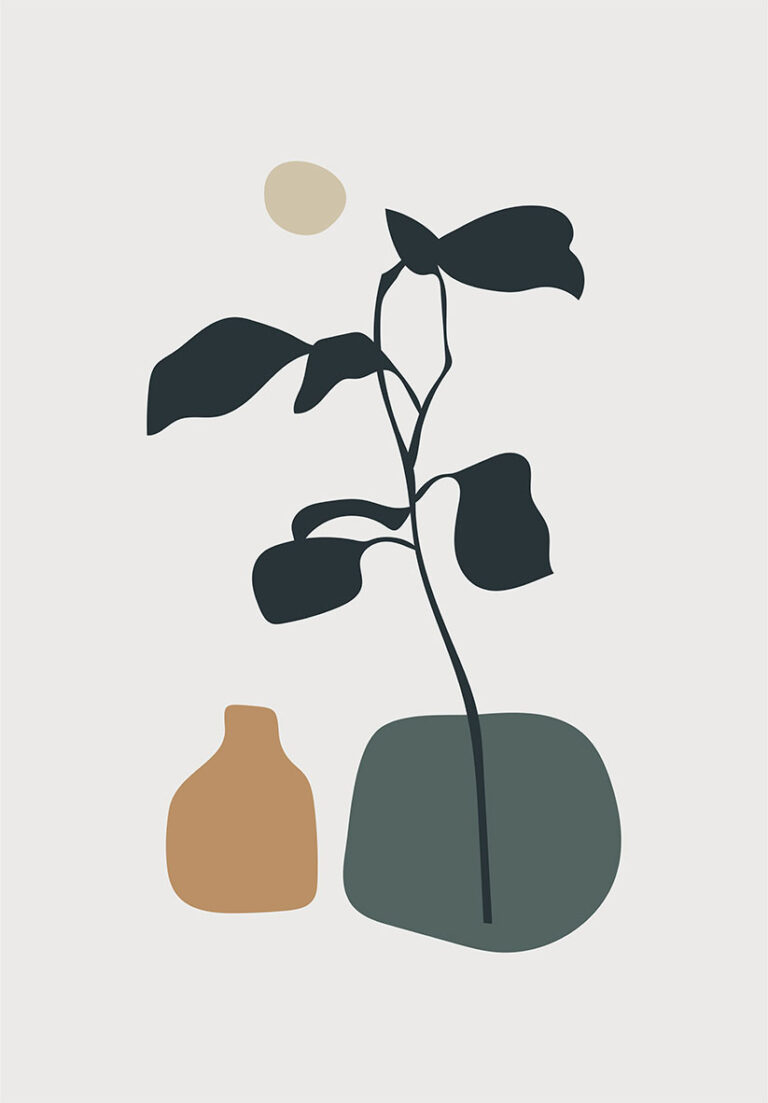 Ilustración minimalista de planta