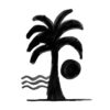 Ilustración minimalista de palmera