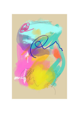 Creación vibrante y colorida