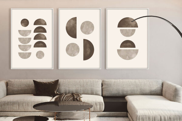 Arte geométrico minimalista y moderno