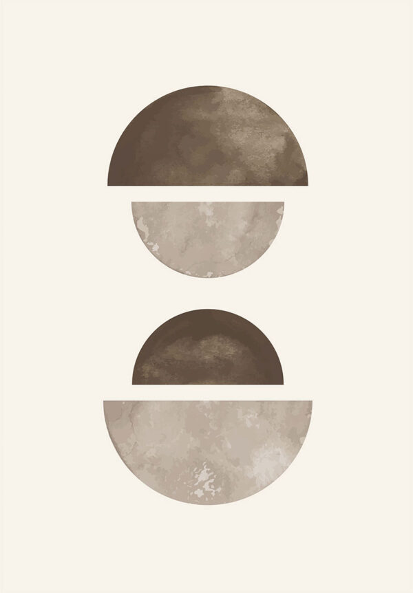 Obra minimalista con tonos neutros