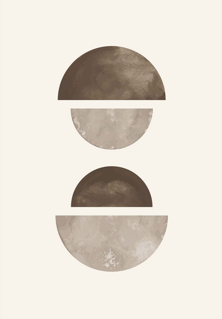 Obra minimalista con tonos neutros