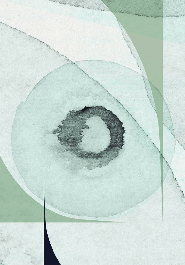 Obra abstracta monocromática y minimalista