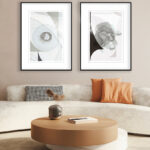 Arte abstracto en acuarela gris