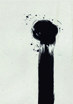 Trazos de pintura negra en estilo abstracto