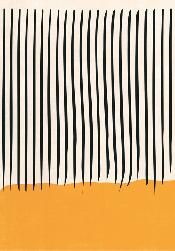 Patrón abstracto minimalista con amarillo
