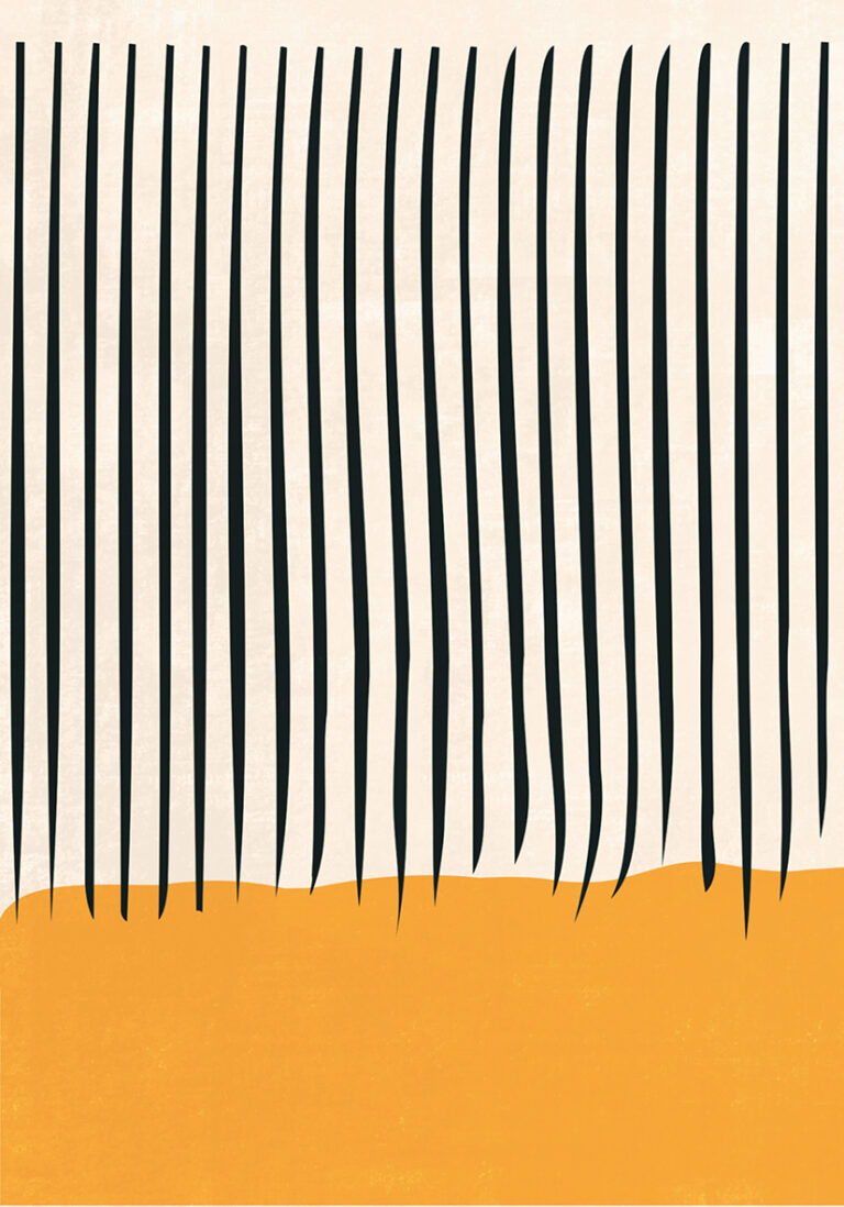Patrón abstracto minimalista con amarillo