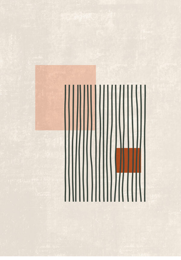 Ilustración geométrica de estilo minimalista