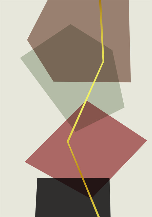 Obra geométrica minimalista y abstracta