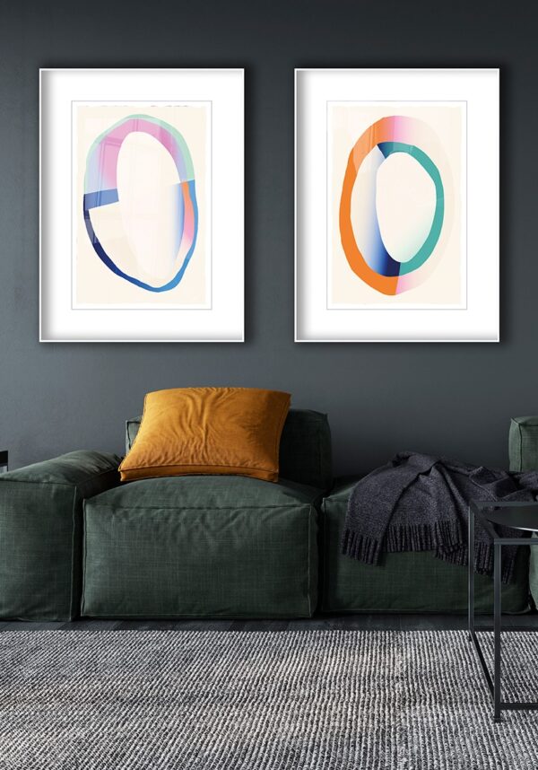 Diseño circular multicolor abstracto