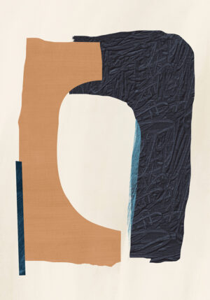 Collage abstracto en tonos neutros