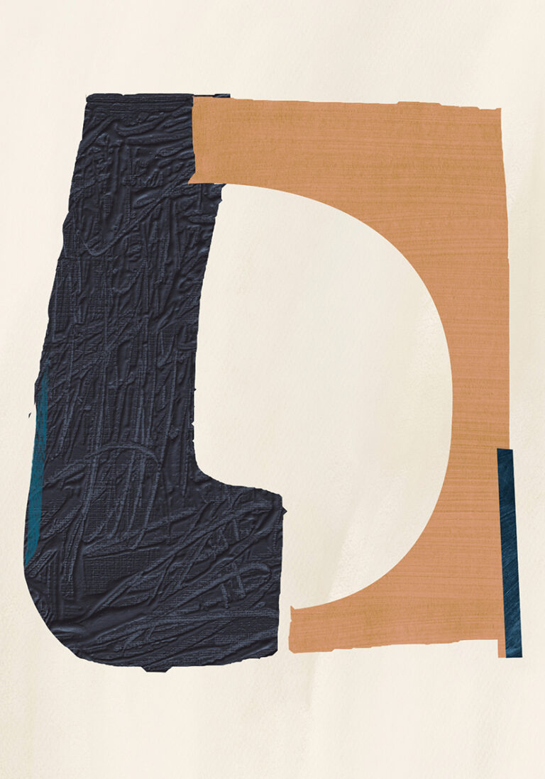 Obra con texturas y tonos neutros