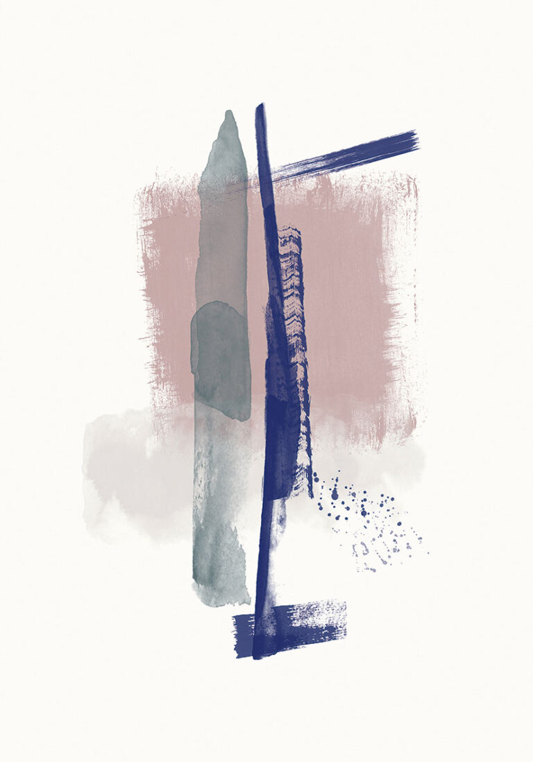 Pintura minimalista con colores intensos
