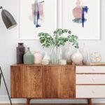 Pintura minimalista con colores intensos