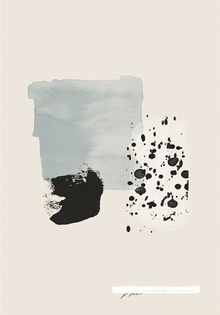 Diseño minimalista con formas de tinta