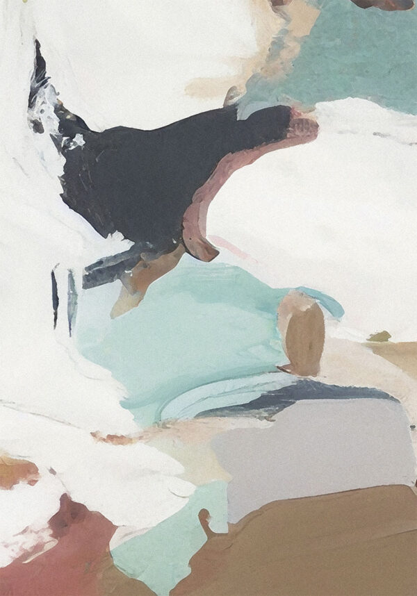 Pintura abstracta en matices terrosos