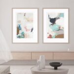 Pintura abstracta en matices terrosos