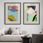 Arte colorido con formas orgánicas