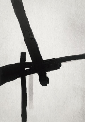 Pinceladas negras en estilo abstracto