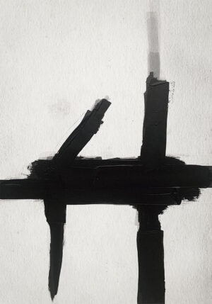 Pintura minimalista en negro
