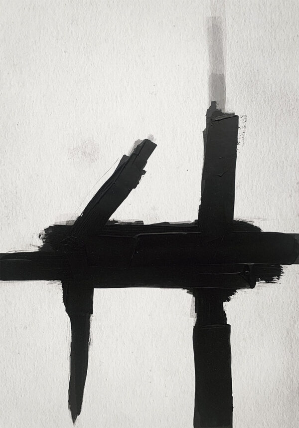 Pintura minimalista en negro