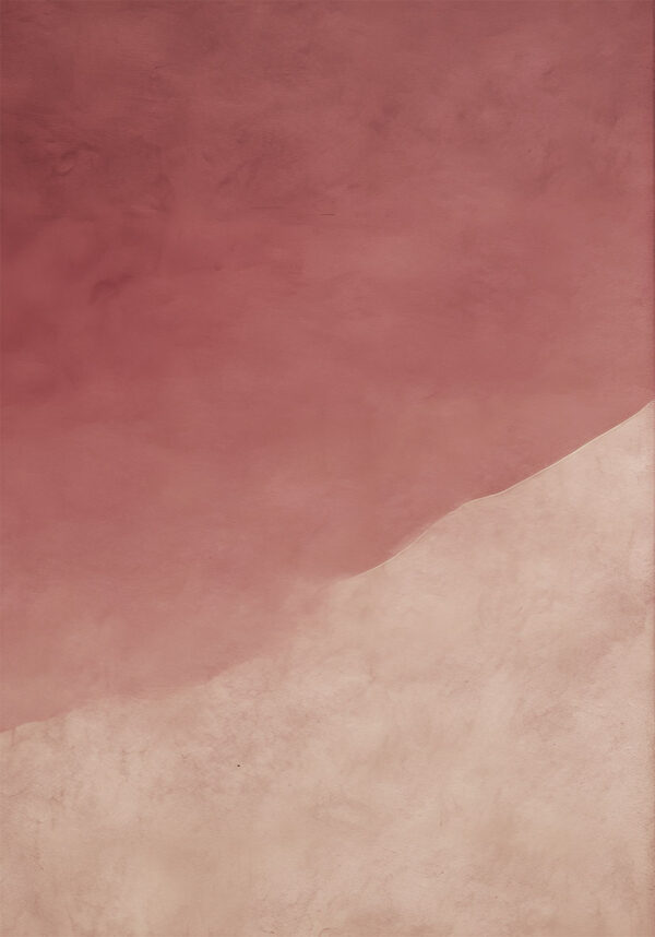 Obra minimalista en rojo y beige