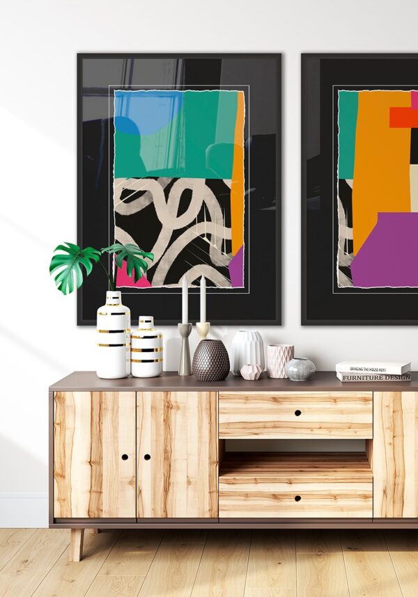 Galería de arte moderna en salones