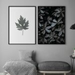Arte gráfico de hojas con temática natural