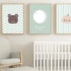 Decoración minimalista para habitación infantil con animales