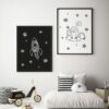 Decoración temática espacial para habitaciones infantiles