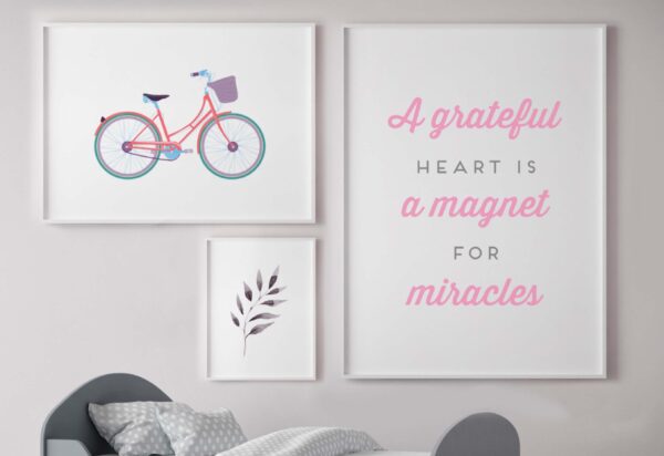 Láminas inspiradoras con diseño de bicicleta