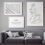 Diseño de pared moderna con arte gráfico