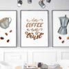 Diseño de tríptico moderno con temática de café