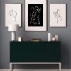 Arte gráfico minimalista moderno para paredes