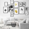 Arte gráfico minimalista para decoración de paredes