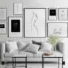 Arte minimalista de líneas para salones