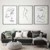 Láminas minimalistas de arte abstracto enmarcado
