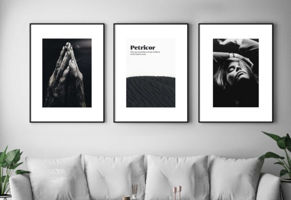 Arte gráfico contemporáneo en blanco y negro
