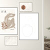 Decoración artística minimalista con motivos abstractos