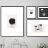 Exposición enmarcada de arte abstracto minimalista