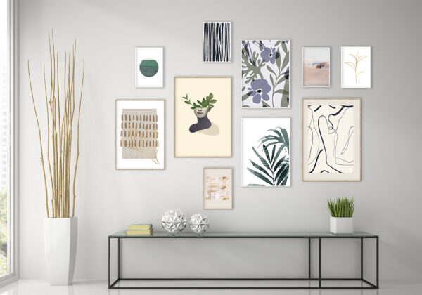 Composición contemporánea estilo galería de arte